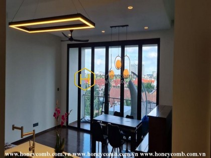 Modern feature combines with great city view in D'edge Thao Dien apartment for rent