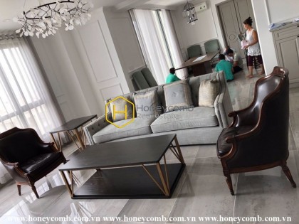Căn penthouse Masteri với 3 phòng ngủ cùng nội thất rất tinh tế và sang trọng cho thuê