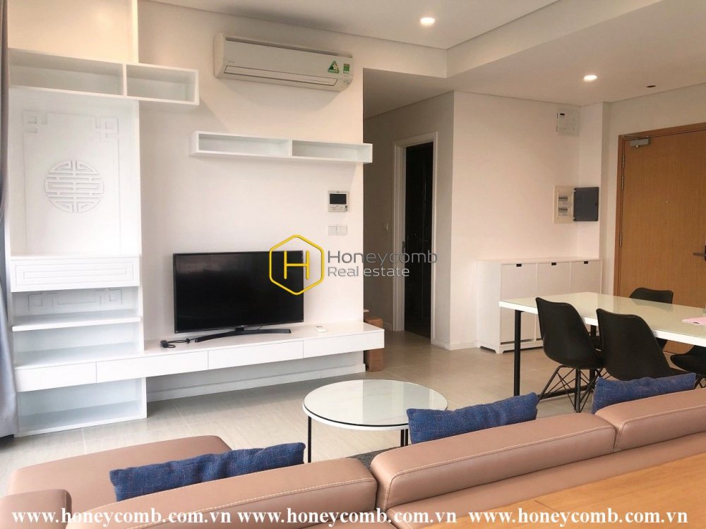 Căn hộ Diamond Island gây ấn tượng mạnh mẽ bởi thiết kế mộc mạc