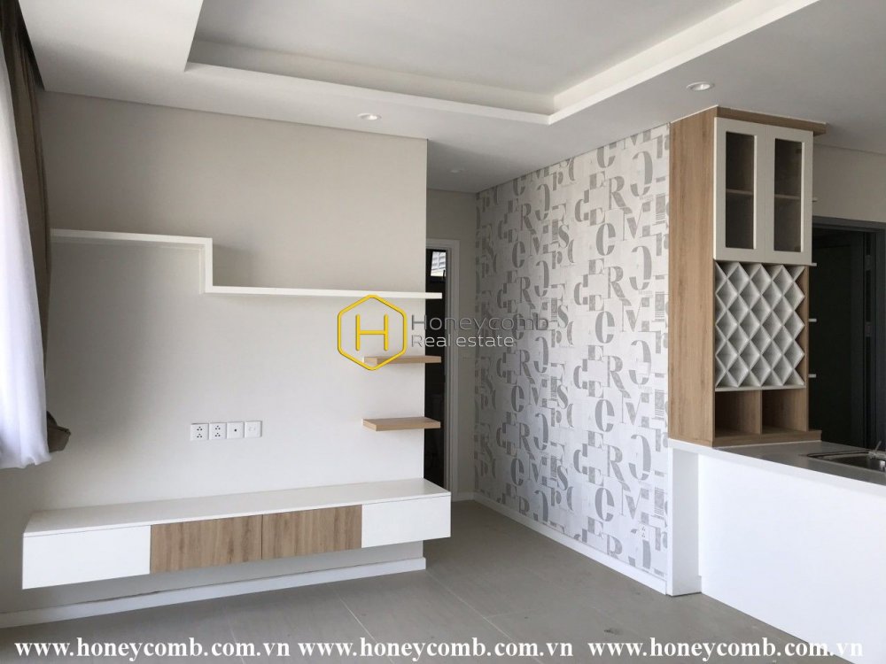 Căn hộ nội thất cơ bản ở Diamond Island với khung cảnh hồ bơi và thành phố đẹp.