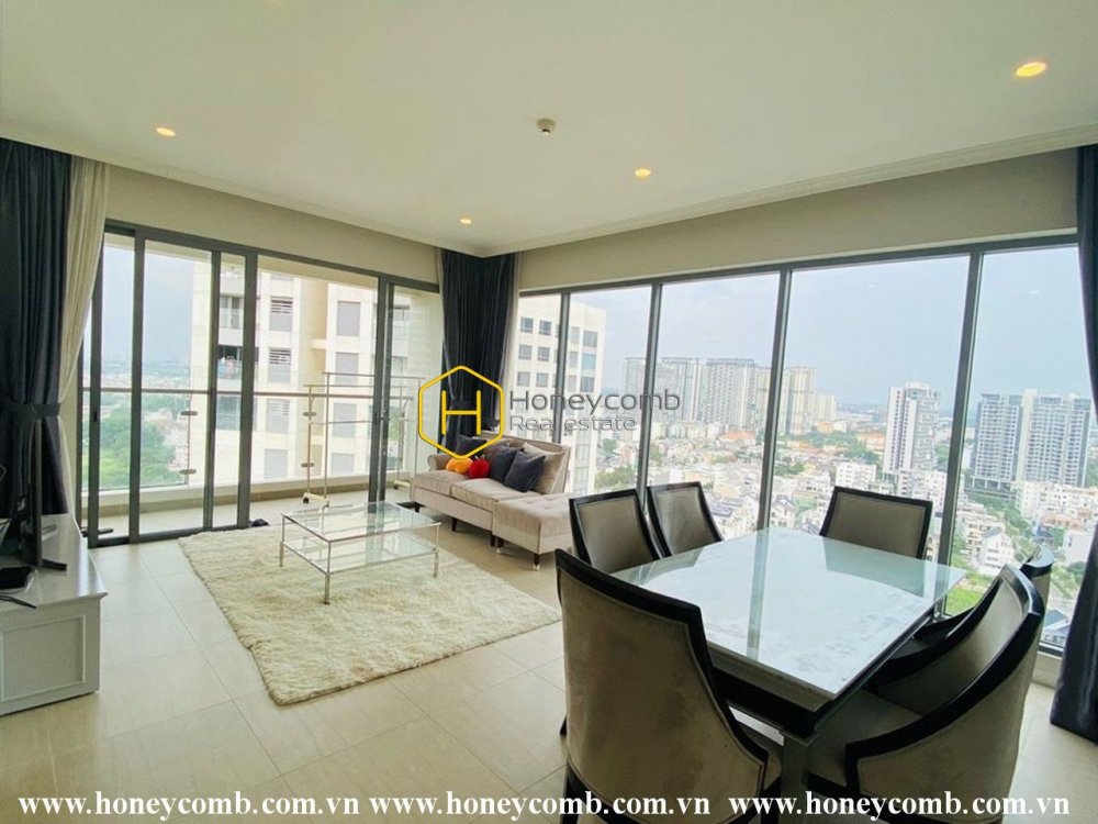 Căn hộ Diamond Island sang trọng với tông màu trắng quý phái