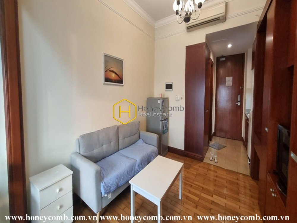 Căn studio The Manor 2: thiết kế tối giản trên nền trắng thanh tao