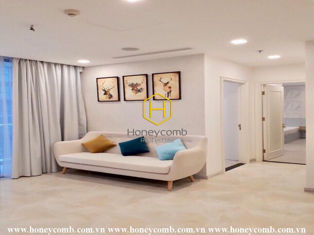 Stunning Scandinavian style apartment for rent in Vinhomes Golden River