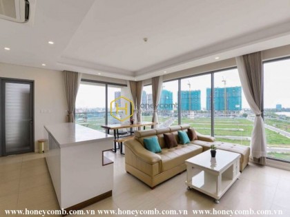 Comtemporary design apartment with neutral color interiors for rent in Diamond Island