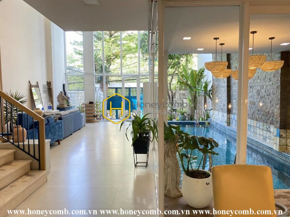 Let take a look at this stunning villa with tropical design in district 2